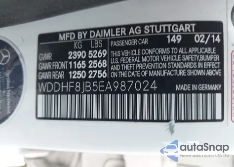 2014 Mercedes-Benz E 350 4Matic from USA, damaged, VIN WDDHF8JB5EA987024